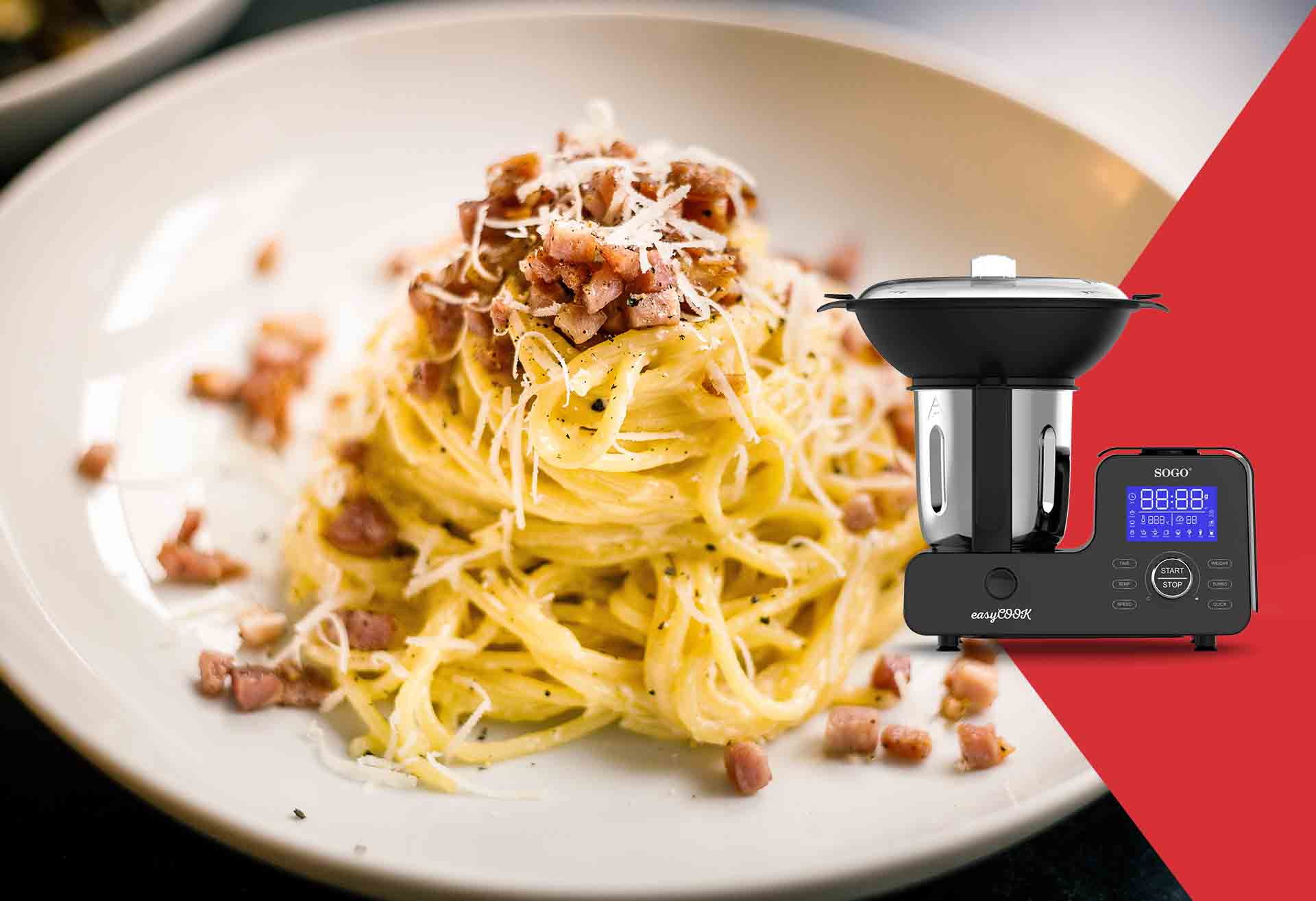 Pasta de jamón y queso con Robot de cocina SS-14555